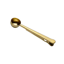 Load image into Gallery viewer, eTya 1PC Multifunction Stainless Steel Food Spoon Milk Tea Ground Coffee Scoops With Bag Clip Sealing Powder Drinkware Tools