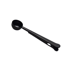 eTya 1PC Multifunction Stainless Steel Food Spoon Milk Tea Ground Coffee Scoops With Bag Clip Sealing Powder Drinkware Tools