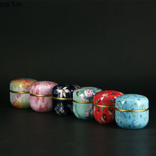 Load image into Gallery viewer, 50ml  Japanese style Kitchen Tea Box Jar Storage Holder Sweetmeats Candies Cans Teaware Tea Caddies tin containers storage box