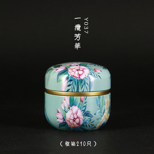 50ml  Japanese style Kitchen Tea Box Jar Storage Holder Sweetmeats Candies Cans Teaware Tea Caddies tin containers storage box