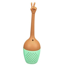 Load image into Gallery viewer, Gesture Hand Signal Shaped Silicone Butterfly Shaped Tea Infuser Strainer Tea Filter Tea Ball Kitchen Tools