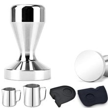 Load image into Gallery viewer, Coffee Tamper 51mm,Espresso Coffee Tamper,Espresso Tamper 51mm Aluminum Alloy Coffee Mat Stainless Steel Coffee Pull Flower Cup