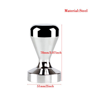 Coffee Tamper 51mm,Espresso Coffee Tamper,Espresso Tamper 51mm Aluminum Alloy Coffee Mat Stainless Steel Coffee Pull Flower Cup