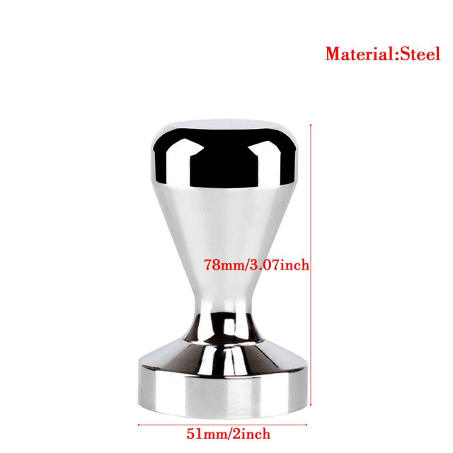 Coffee Tamper 51mm,Espresso Coffee Tamper,Espresso Tamper 51mm Aluminum Alloy Coffee Mat Stainless Steel Coffee Pull Flower Cup