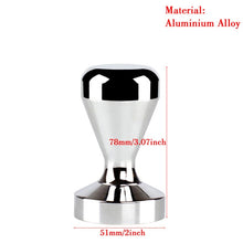 Load image into Gallery viewer, Coffee Tamper 51mm,Espresso Coffee Tamper,Espresso Tamper 51mm Aluminum Alloy Coffee Mat Stainless Steel Coffee Pull Flower Cup