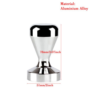 Coffee Tamper 51mm,Espresso Coffee Tamper,Espresso Tamper 51mm Aluminum Alloy Coffee Mat Stainless Steel Coffee Pull Flower Cup