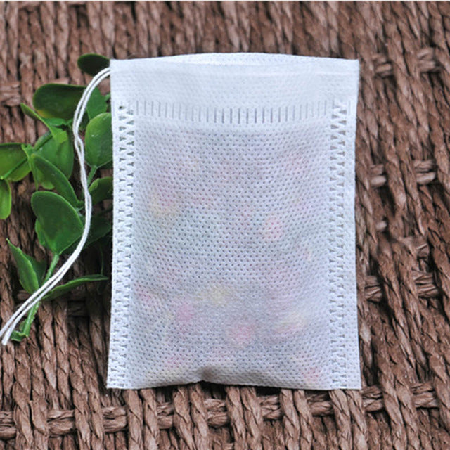 Cook Herb Spice Tools Non-woven Seal Filter Medcine Bags Coffee Pouches 100Pcs Multifunction Drawstring Pouch Tea Bags  6*8cm