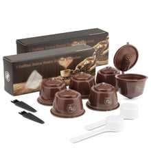 Load image into Gallery viewer, Upgraded Coffee Capsule For Nescafe Dolce Gusto Reusable Coffee Tea Filters Dripper Baskets Get 1 Brush 1 Spoon