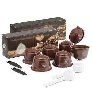 Upgraded Coffee Capsule For Nescafe Dolce Gusto Reusable Coffee Tea Filters Dripper Baskets Get 1 Brush 1 Spoon