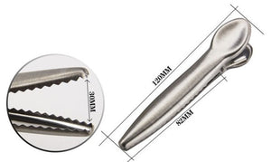 eTya 1PC Multifunction Stainless Steel Food Spoon Milk Tea Ground Coffee Scoops With Bag Clip Sealing Powder Drinkware Tools
